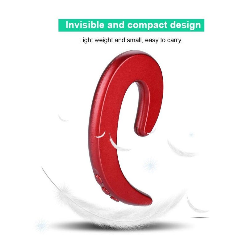 Ciglow Bluetooth Headphone, Hands Ear Hook Headset Painless Earphone Ergonomic Design Headset(red) - Image 4